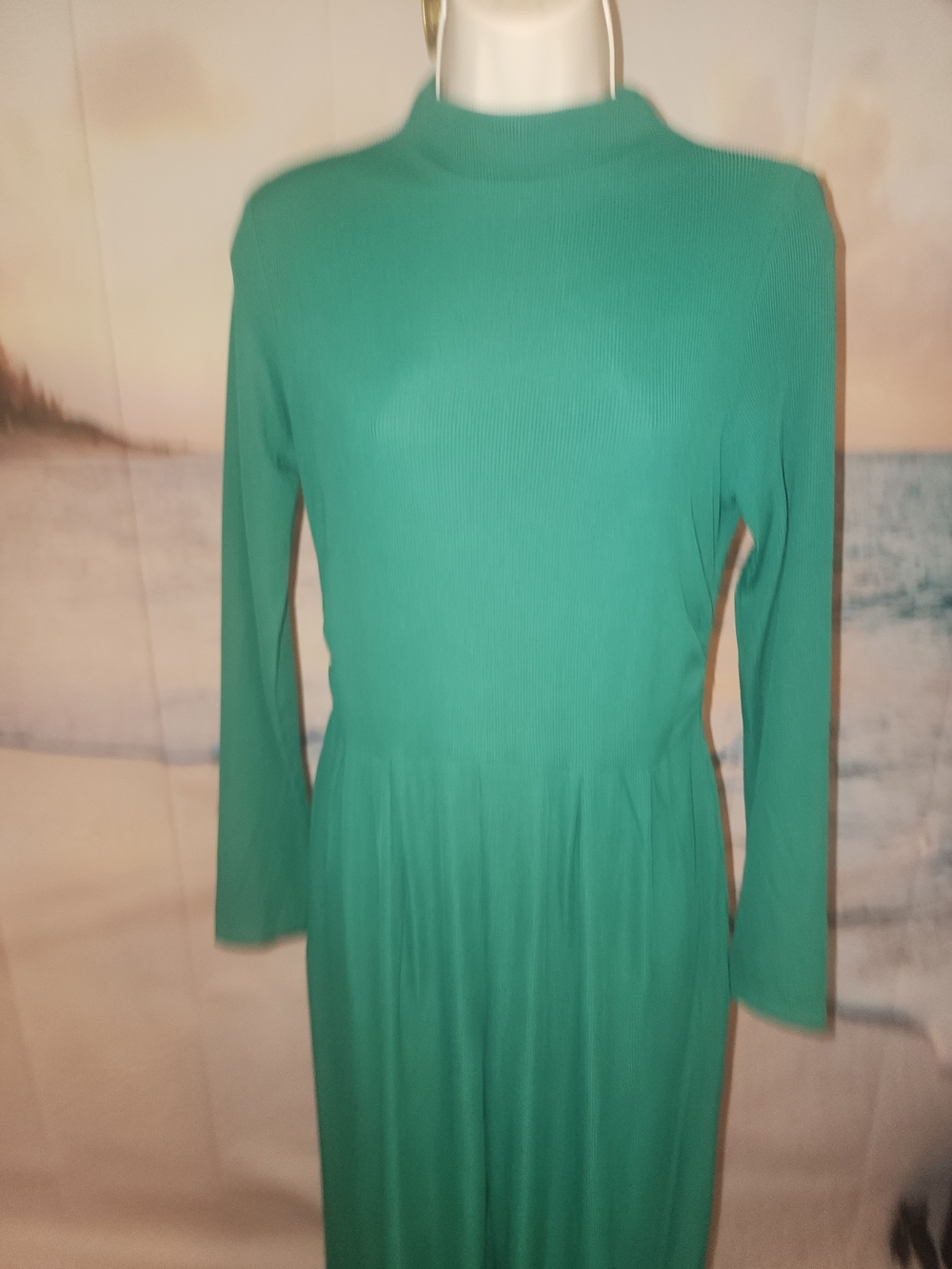 Pretty Garden Women’s Emerald Green Long Sleeve Jumpsuit With Pockets - Picture 3 of 15